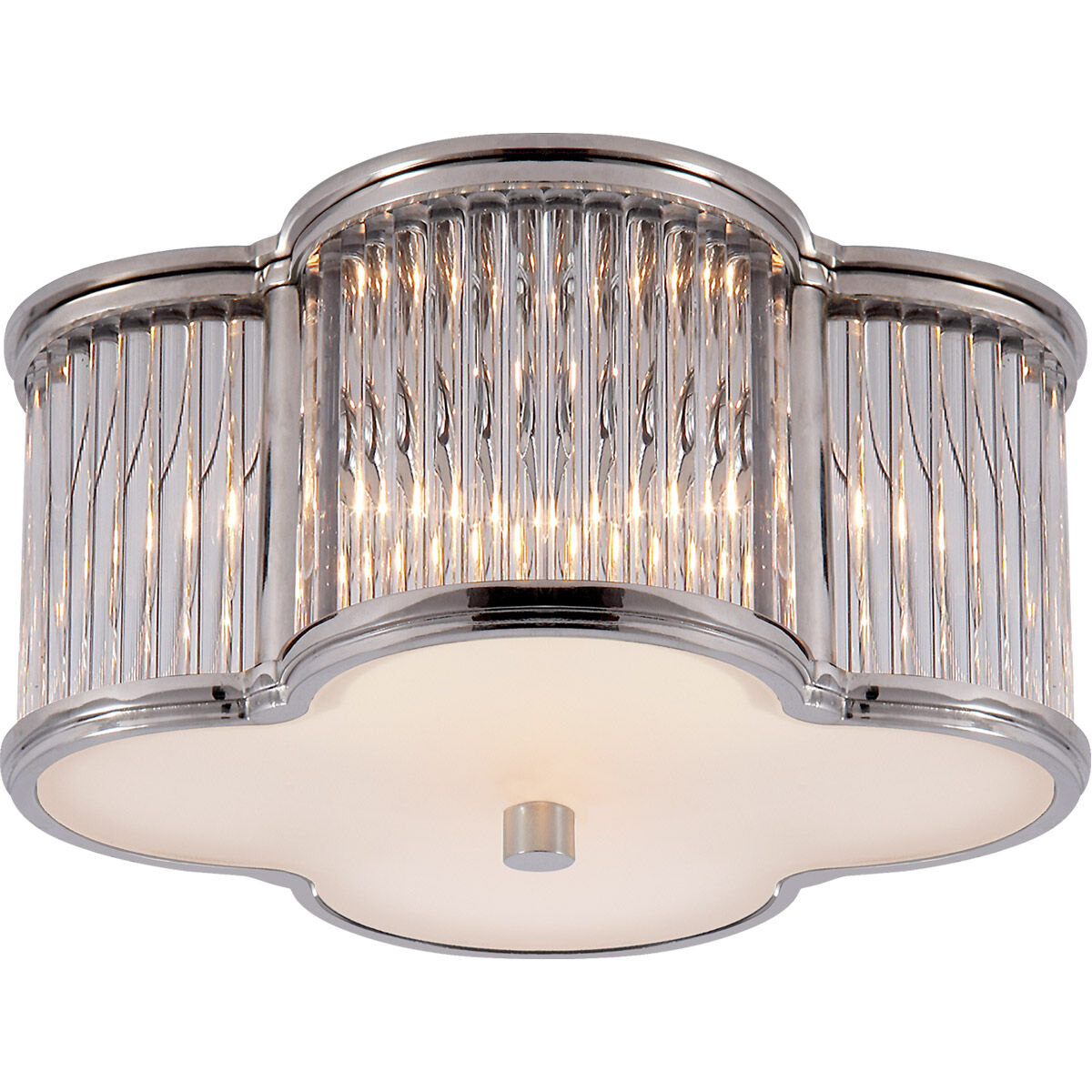 Alexa Hampton Basil 2 Light 11.25 inch Polished Nickel with Clear Glass Flush Mount Ceiling Light in Polished Nickel and Crystal, Small