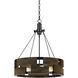 Bradford 3 Light 22 inch Smoky Wood Chandelier Ceiling Light
