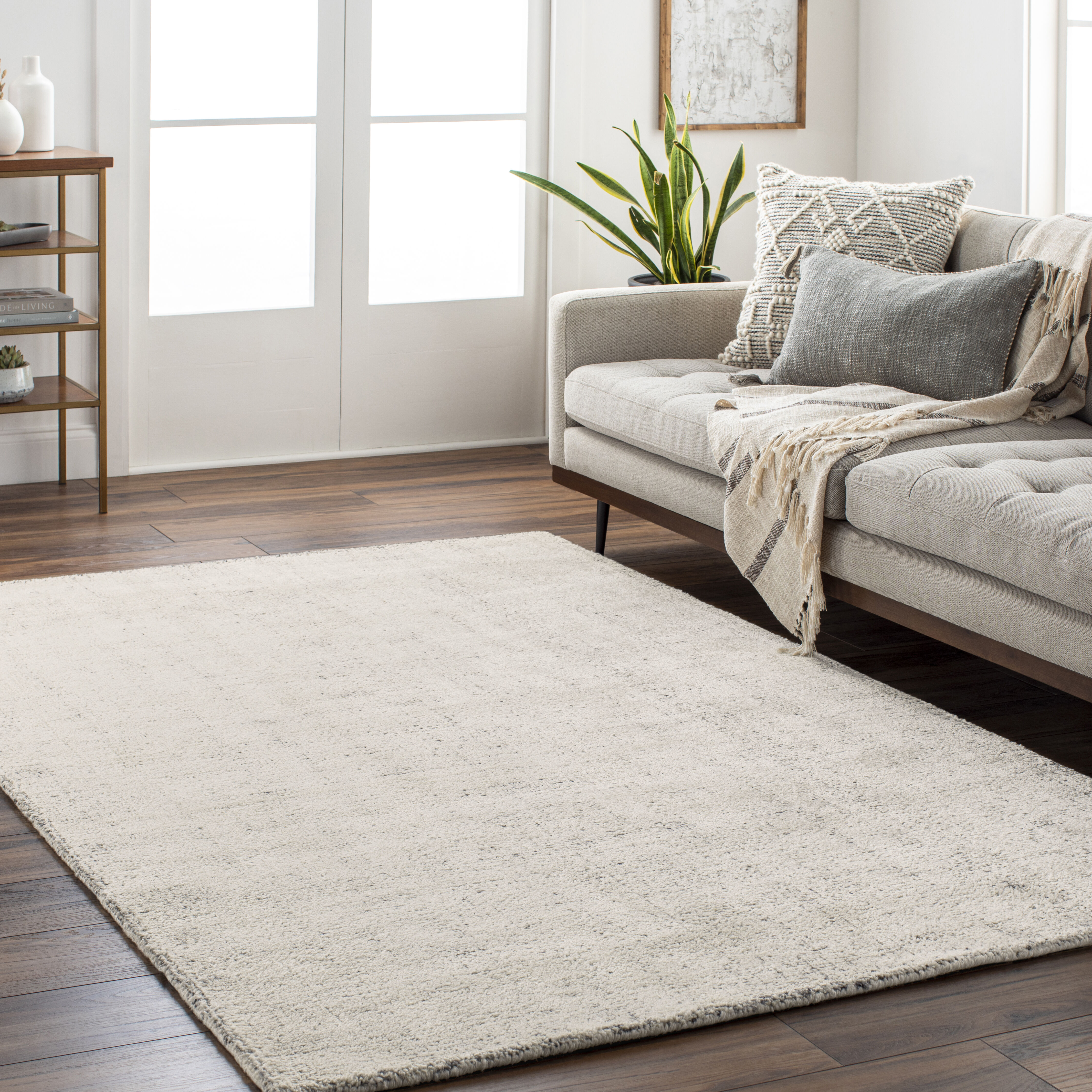 Helen 108 X 72 inch Light Grey Rug, Rectangle