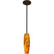 Tu Tu 1 Light Bronze Stem Pendant Ceiling Light