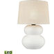 Phillipa 25 inch 9.00 watt Matte White Table Lamp Portable Light, Outdoor Lighting