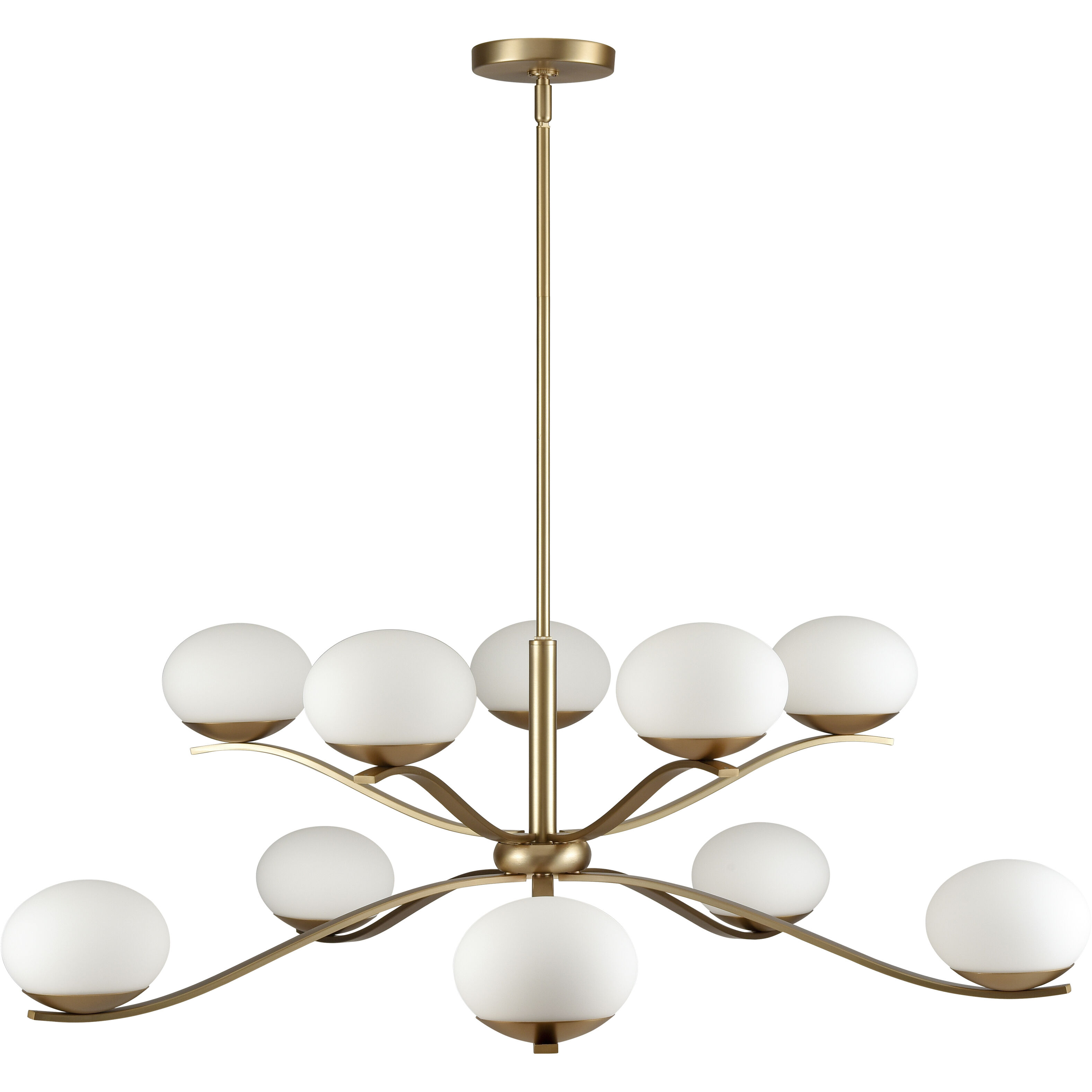 Wallace LED 39 inch Brushed Gold Chandelier Ceiling Light