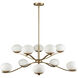 Wallace LED 39 inch Brushed Gold Chandelier Ceiling Light