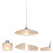 Spazio 1 Light Satin Nickel Cord Pendant Ceiling Light in Gold/Frost Spazio Glass, Halogen