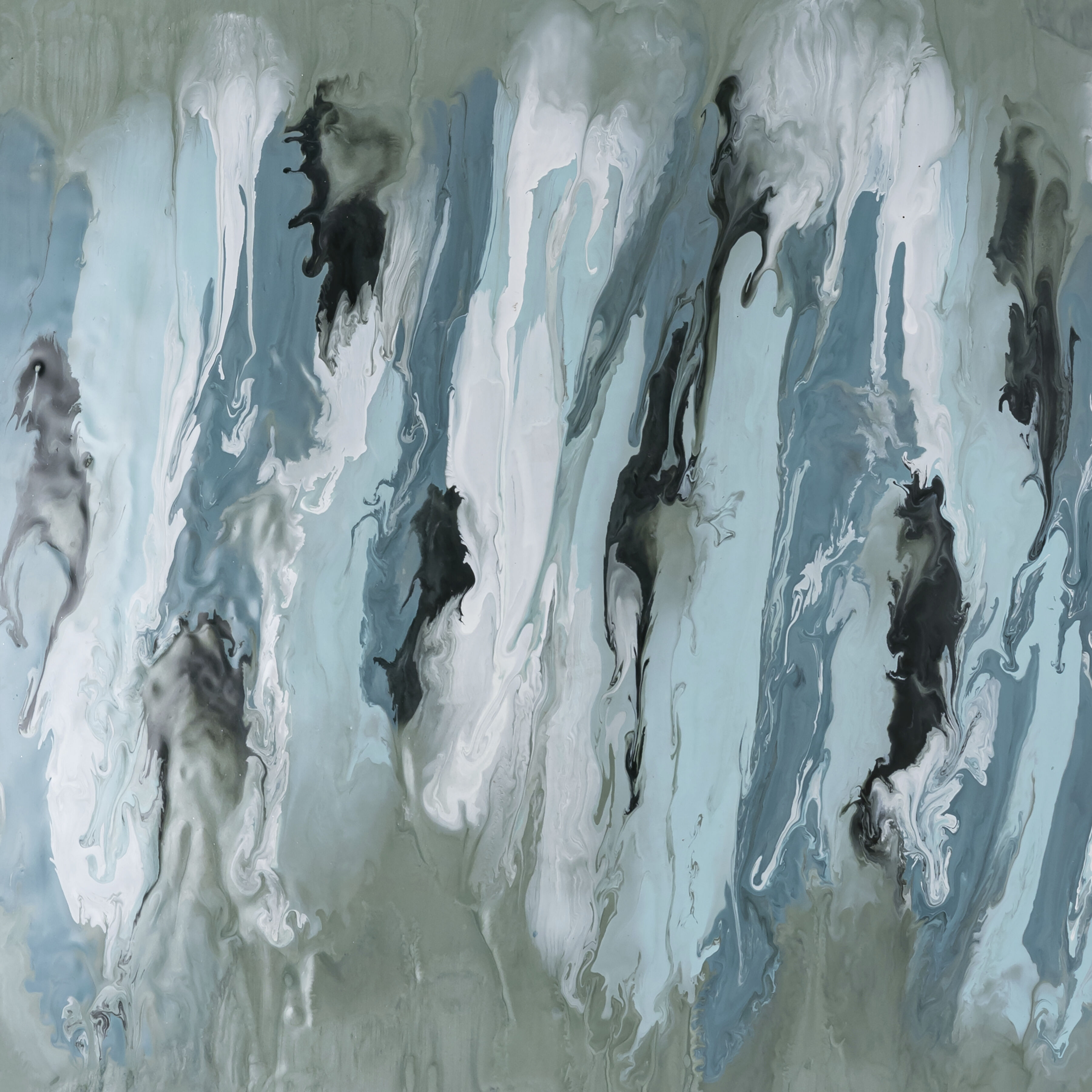 Spindrift Seafoam Green Enamel with Nickel Dimensional Wall Art, Set of 3