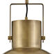 Nautique 1 Light 18 inch Heritage Brass Indoor Pendant Ceiling Light in White