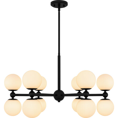 Elser 12 Light 31 inch Matte Black Chandelier Ceiling Light