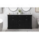 Clarence 60 X 22 X 35 inch Black Vanity Sink Set