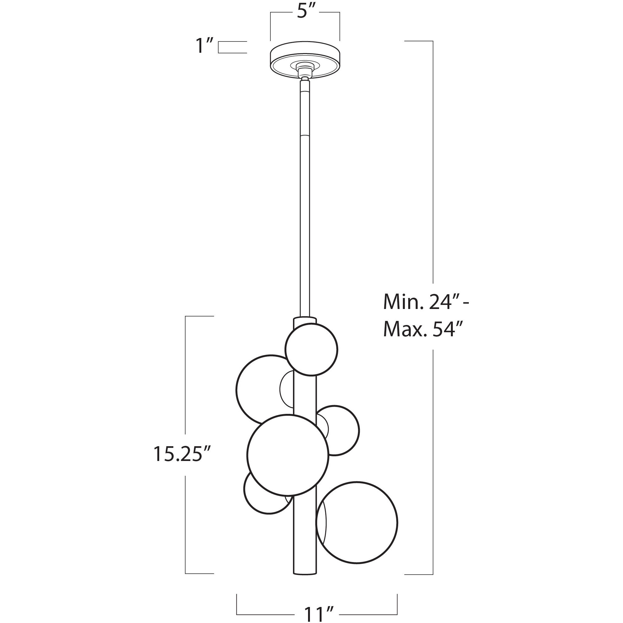 Styx LED 11 inch Oil Rubbed Bronze Vertical Pendant Ceiling Light, Vertical