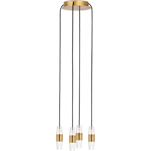 Sean Lavin Lassell 4 Light 10.3 inch Natural Brass Chandelier Ceiling Light