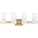 Drew & Jonathan Scott Rhode 4 Light 27 inch Satin Brass Vanity Light Wall Light