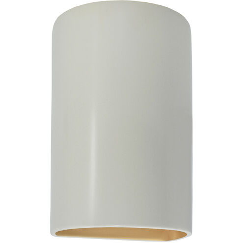 Ambiance LED 7.75 inch Matte White ADA Wall Sconce Wall Light in 1000 Lm LED, Matte White/Champange Gold