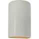 Ambiance LED 7.75 inch Matte White ADA Wall Sconce Wall Light in 1000 Lm LED, Matte White/Champange Gold