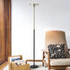 Redondo 72 inch 14 watt Matte Black and Weathered Brass Torchiere Portable Light