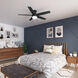Anisten 52 inch Matte Black with Matte Black/Dark Gray Oak Blades Ceiling Fan