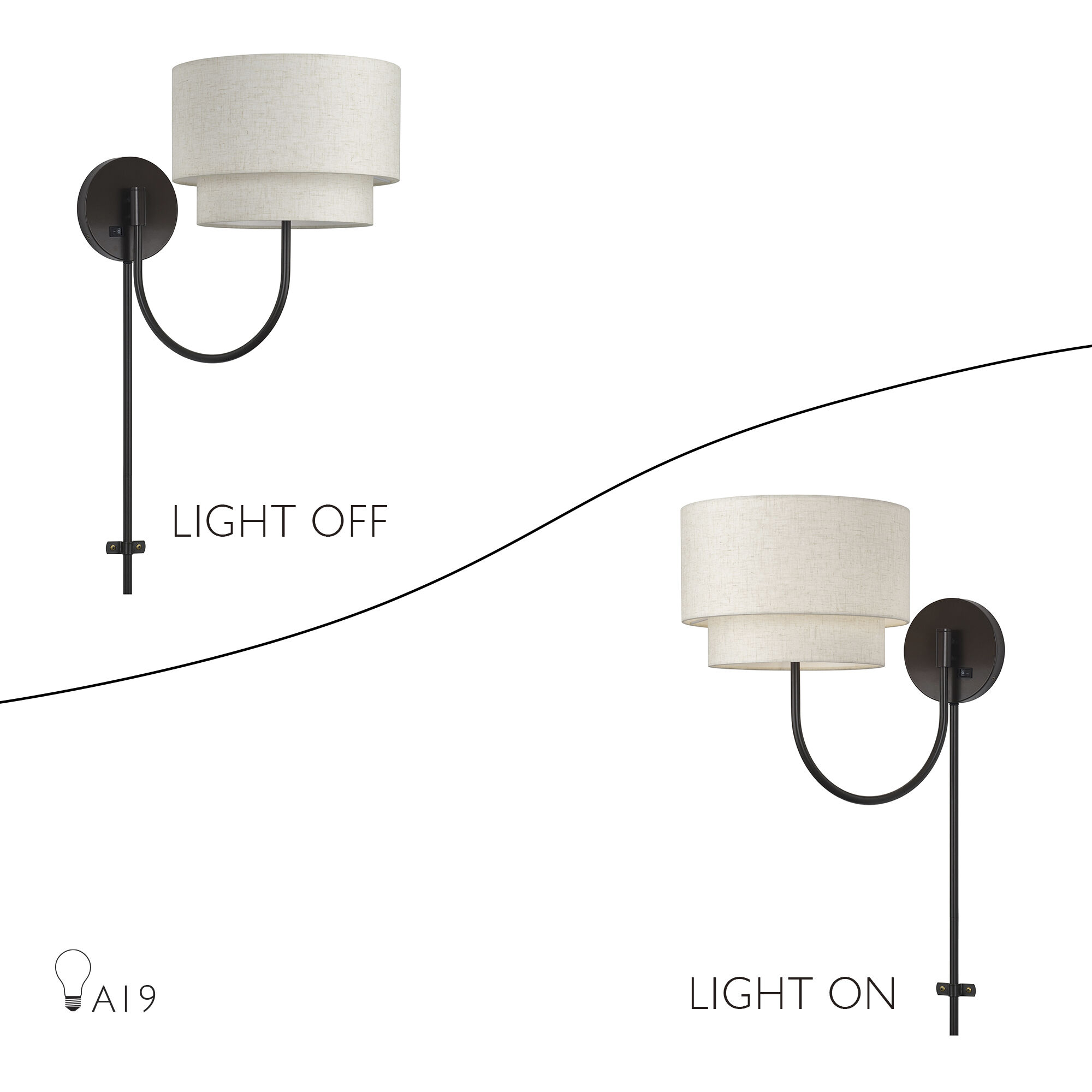 Manorwood 17.5 inch 60.00 watt English Bronze Swing Arm Wall Lamp Wall Light