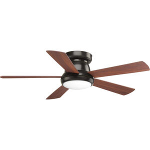 Irving 52 inch Antique Bronze with American Walnut Blades Ceiling Fan, Progress LED