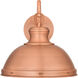 Jameson 1 Light 12 inch Aged Copper Outdoor Wall Lantern