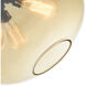 Glass 4 Light 16 inch Black Down Pendant Ceiling Light