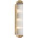 Gascogne 3 Light 4.33 inch Vintage Brass and Clear Glass Wall Lamp Wall Light