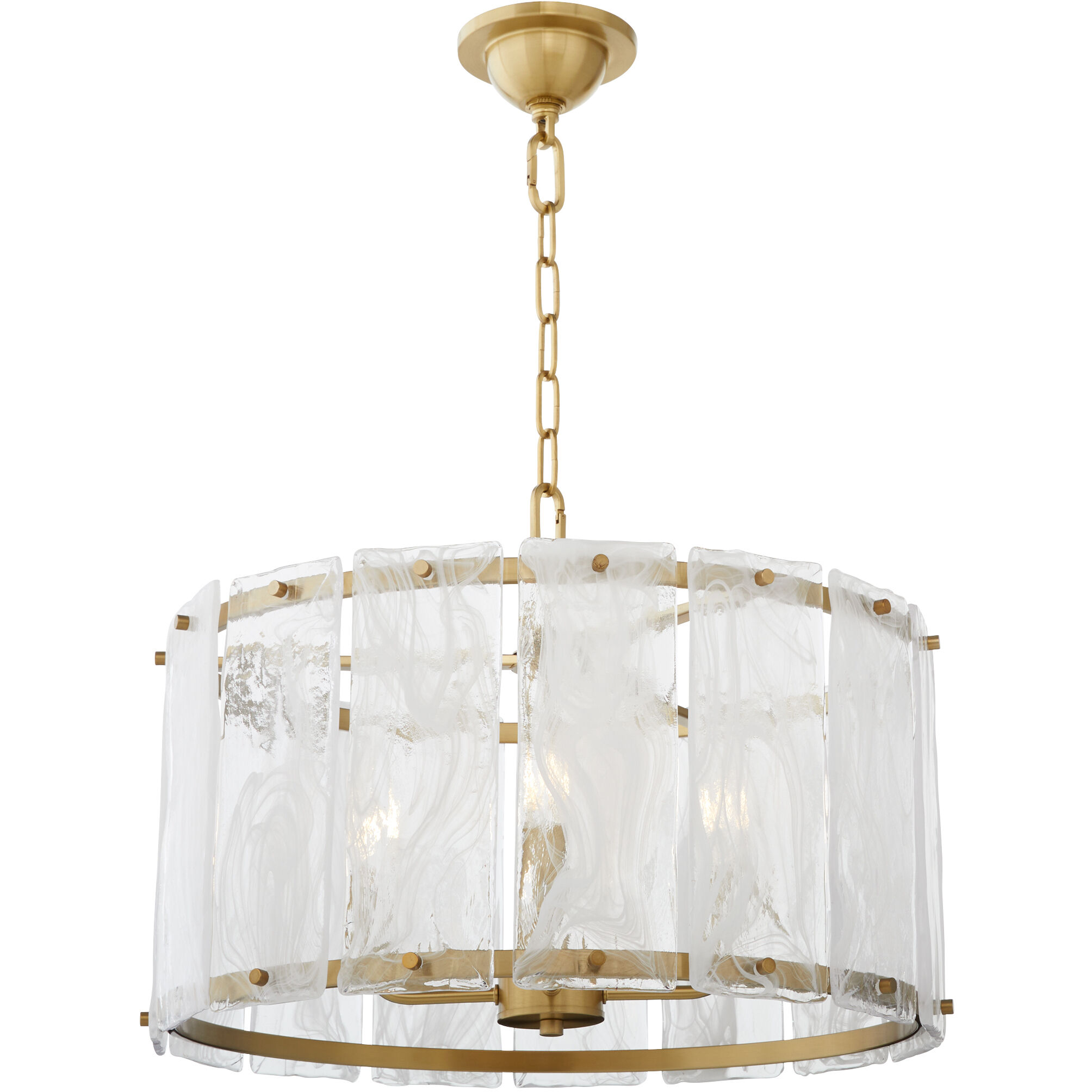 Prestige 4 Light 21 inch Aged Brass Pendant Ceiling Light