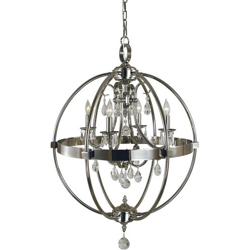 Compass 4 Light 21 inch Polished Nickel Dining Chandelier Ceiling Light