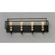 Liner 4 Light 29 inch Black/Satin Brass Bath Vanity Wall Light