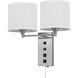 Reedsport 2 Light 20 inch Brushed Steel Wall Lamp Wall Light