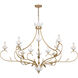 Muse 12 Light 52.5 inch French Gold and White Cashmere Chandelier Ceiling Light