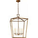 Chapman & Myers Darlana 6 Light 29 inch Gilded Iron Lantern Pendant Ceiling Light, Extra Large