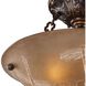 Restoration 3 Light 16 inch Antique Golden Bronze Semi Flush Mount Ceiling Light