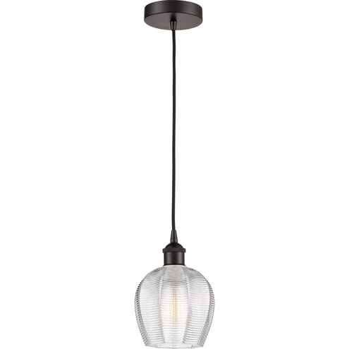 Edison Norfolk LED 6 inch Oil Rubbed Bronze Mini Pendant Ceiling Light