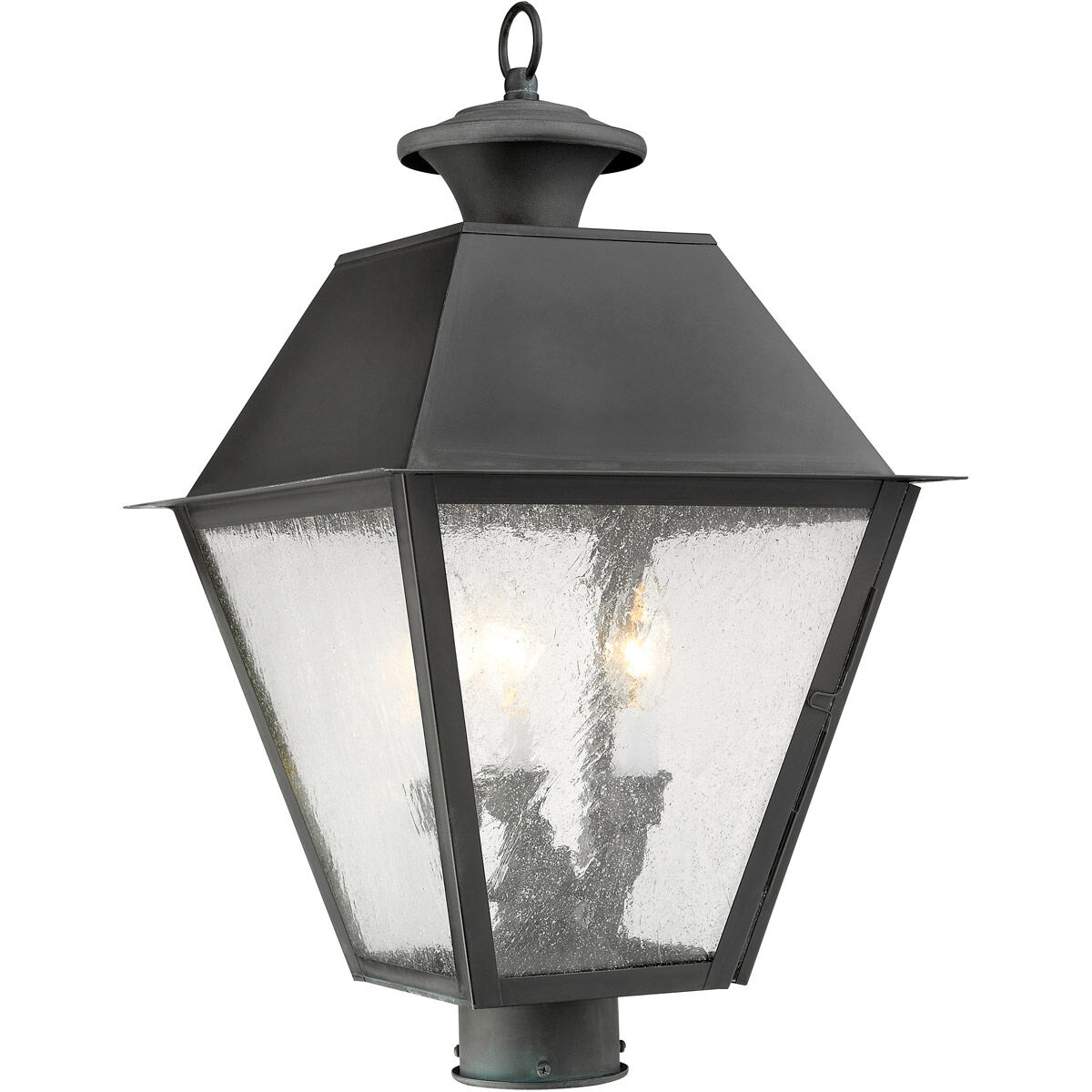 Mansfield 3 Light 20 inch Charcoal Outdoor Post Top Lantern 