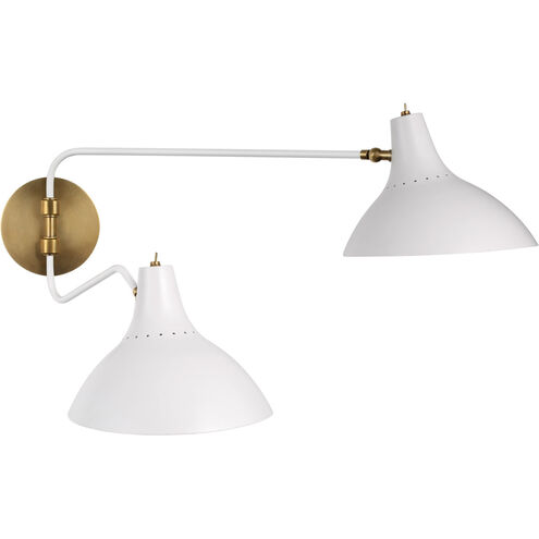 AERIN Charlton 9.25 inch 40.00 watt White Double Wall Light, Medium