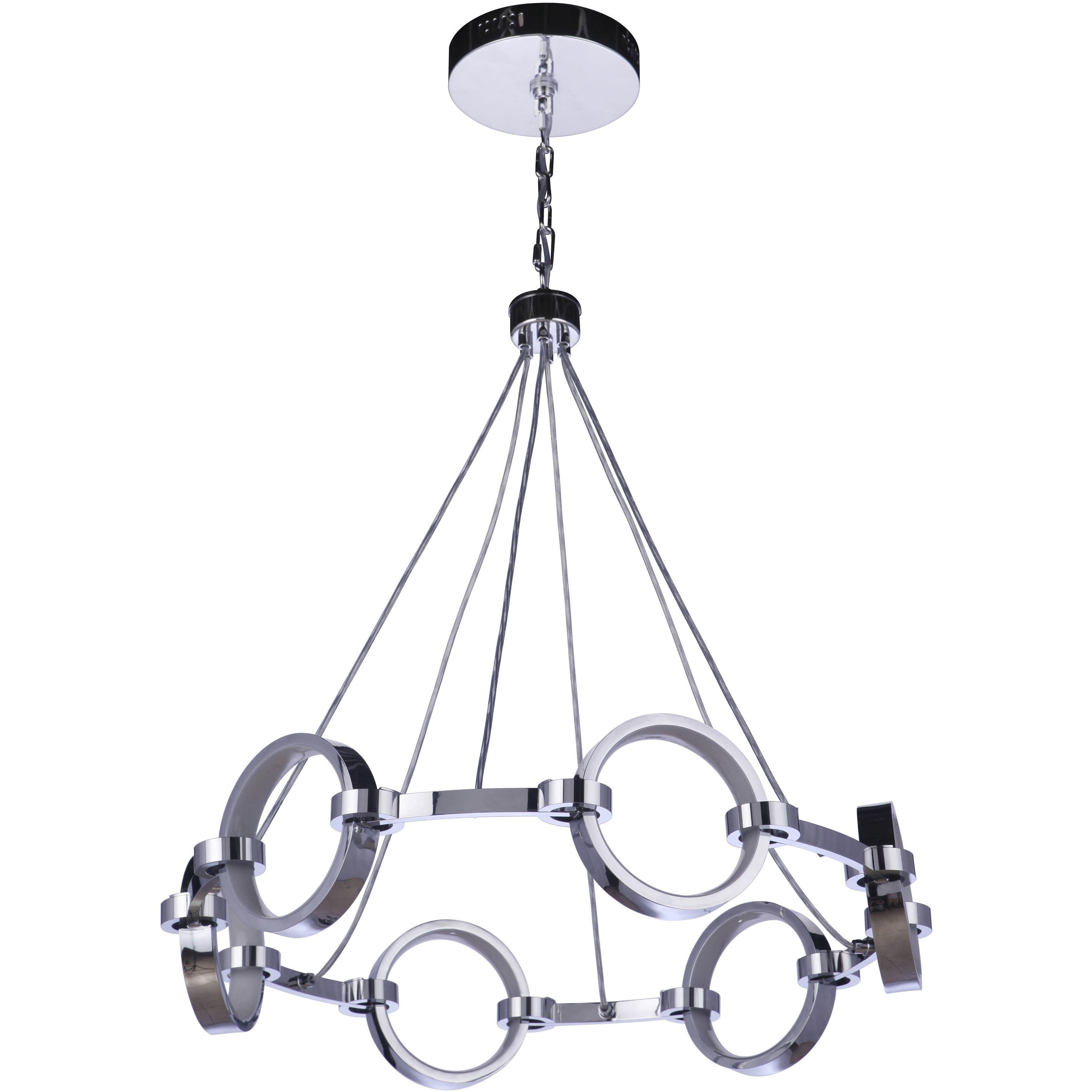 Context LED 28 inch Chrome Chandelier Ceiling Light