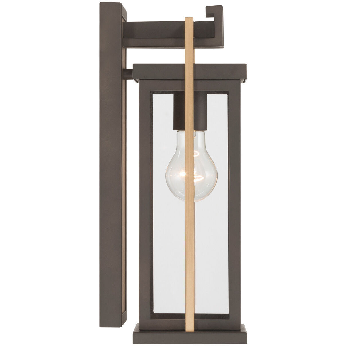 Lendel 1 Light 15 inch Twilight Bronze and Textured Gold Outdoor Sconce