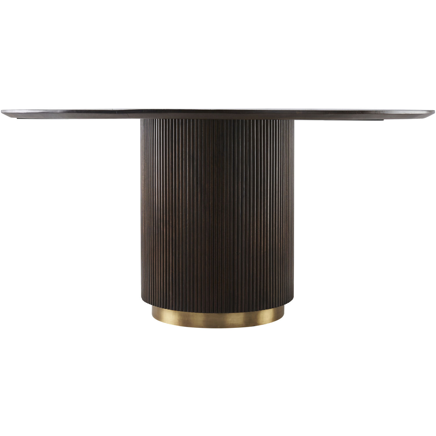 Nems 60 X 60 inch Dark Brown / Dark Brown / Gold Dining Table