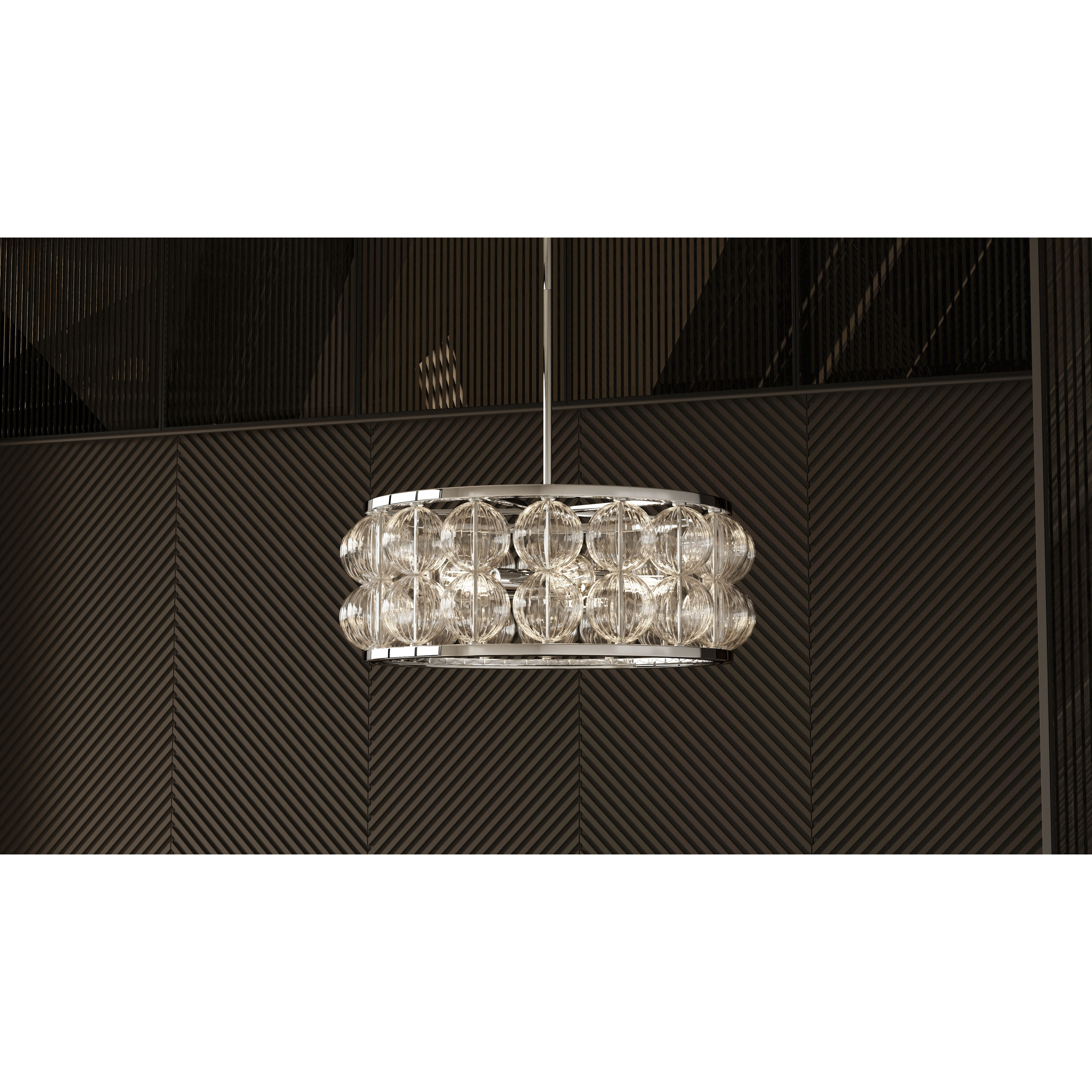 Terrarock 5 Light 23 inch Polished Chrome Pendant Ceiling Light, Large