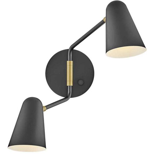 Birdie LED 22.75 inch Black Sconce Wall Light