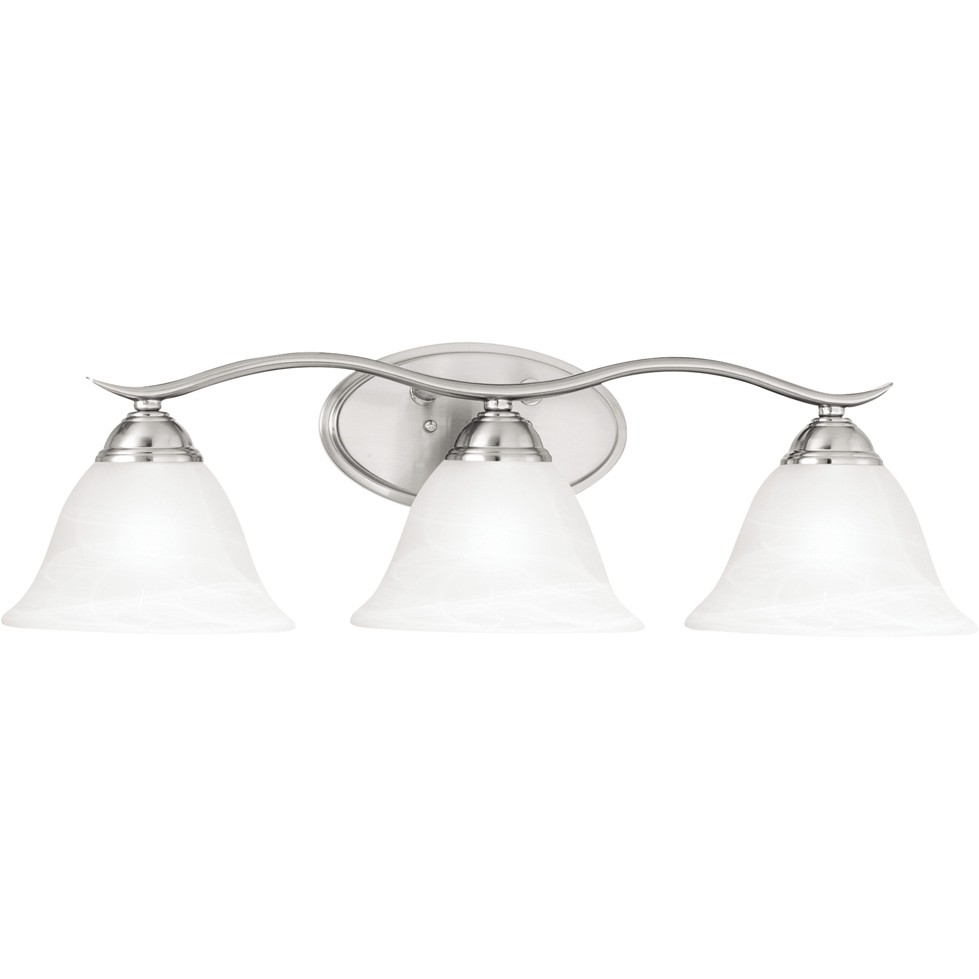 Prestige 3 Light 26.5 inch Brushed Nickel Vanity Light Wall Light