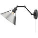 Yep Orwell 1 Light 10 inch Matte Black Swing Arm Wall Lamp Wall Light in Pewter, Adjustable