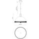 Doral 2 Light 16.38 inch Matte Black and Vintage Brass Pendant Ceiling Light