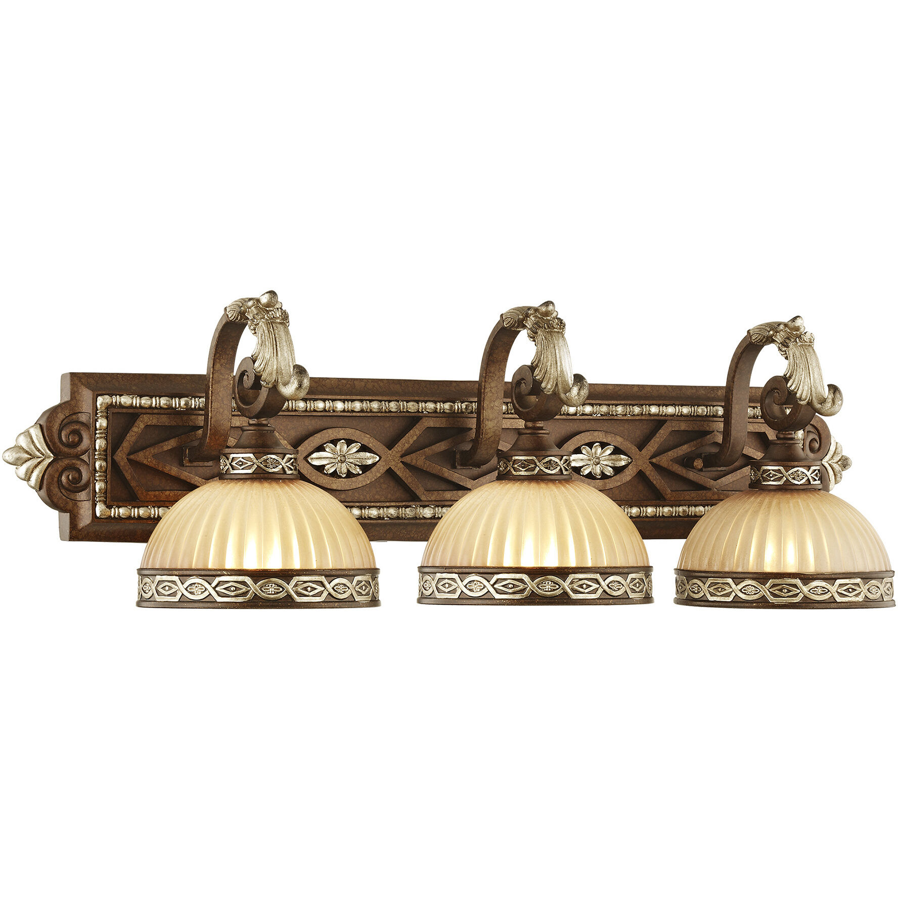 Seville 3 Light 32 inch Palacial Bronze with Gilded Accents Bath Vanity Wall Light