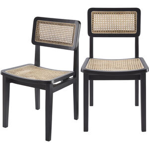 Arxan Top: Wheat; Base: Black Dining Chair