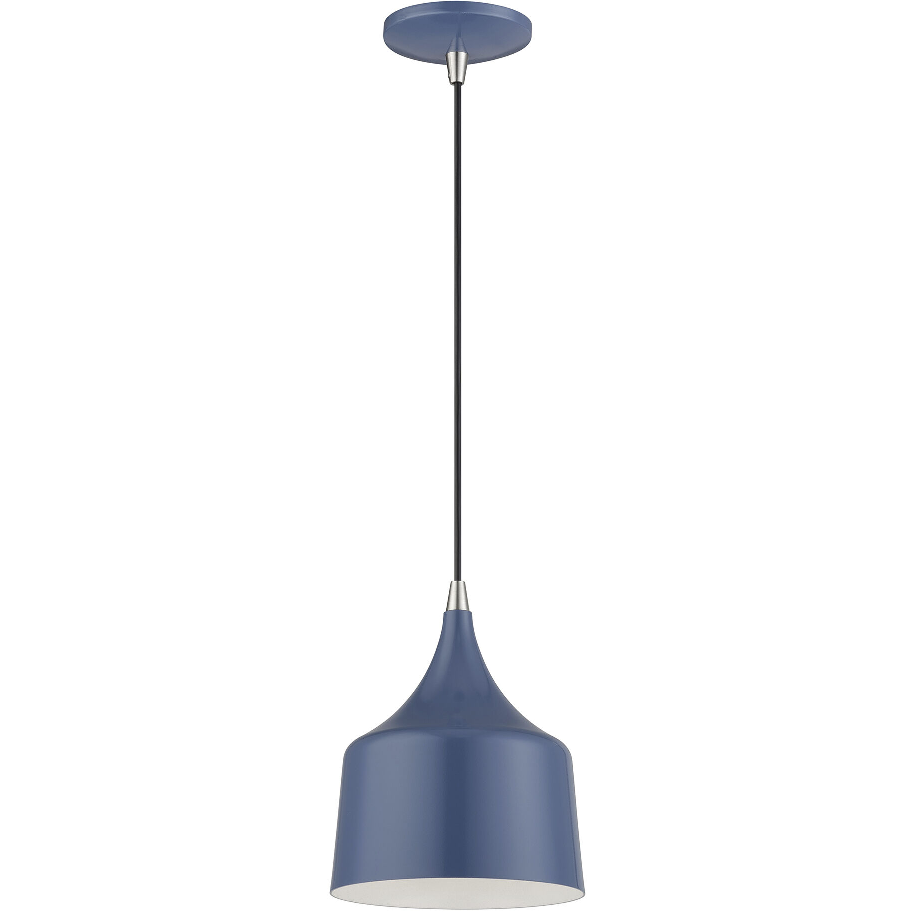 Bolita 8 inch Ocean Blue with Brushed Nickel Accents Pendant Ceiling Light