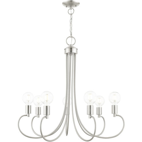 Bari 7 Light 30 inch Brushed Nickel Chandelier Ceiling Light