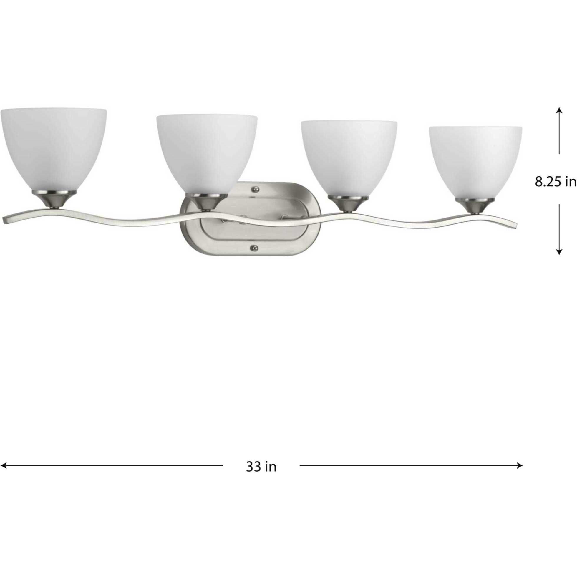 Laird 4 Light 33 inch Brushed Nickel Bath Vanity Wall Light