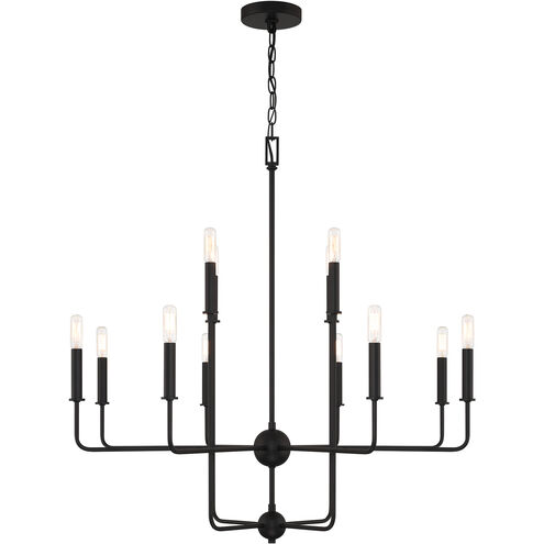 Avondale 12 Light 34 inch Matte Black Chandelier Ceiling Light, Essentials
