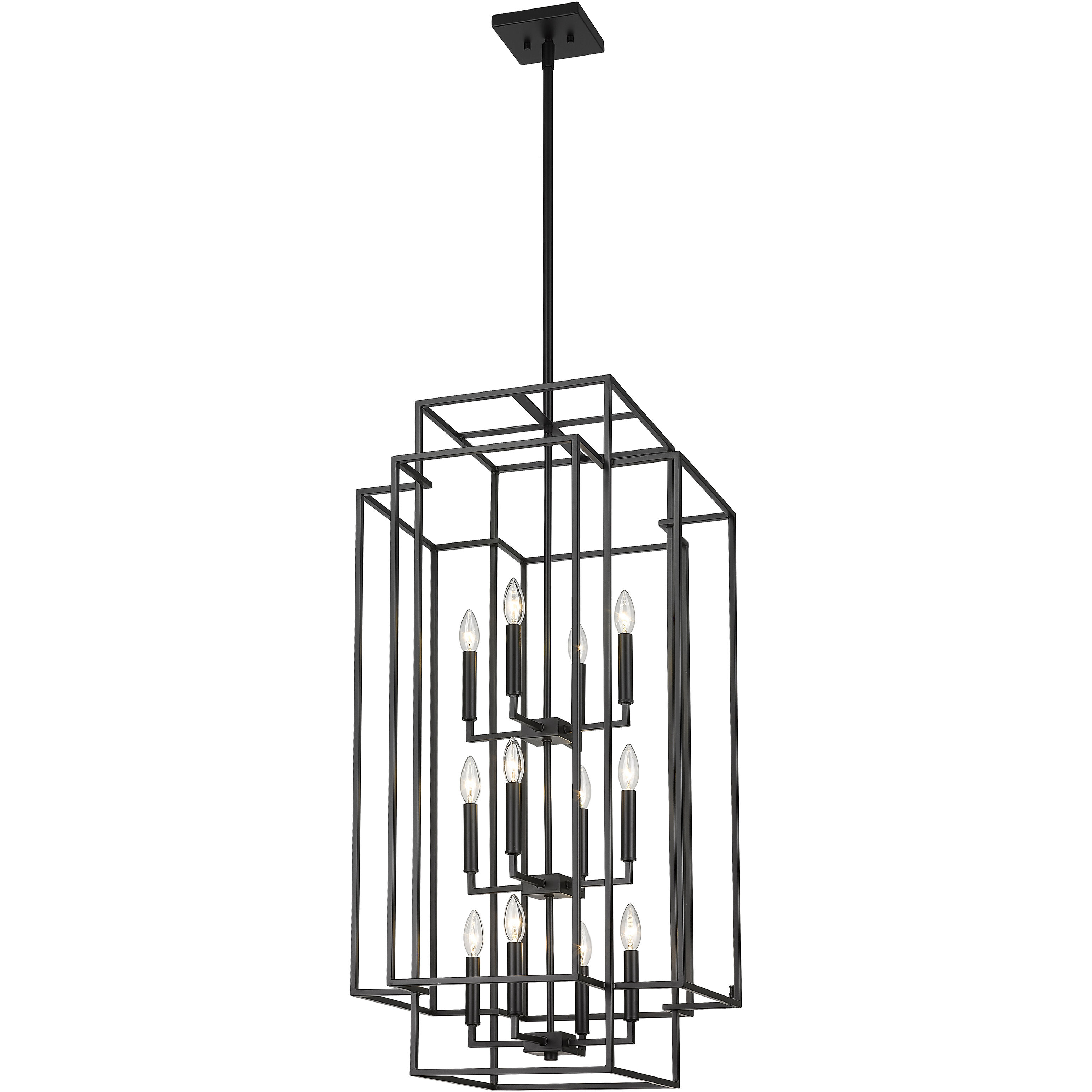 Titania 12 Light 20 inch Matte Black Chandelier Ceiling Light