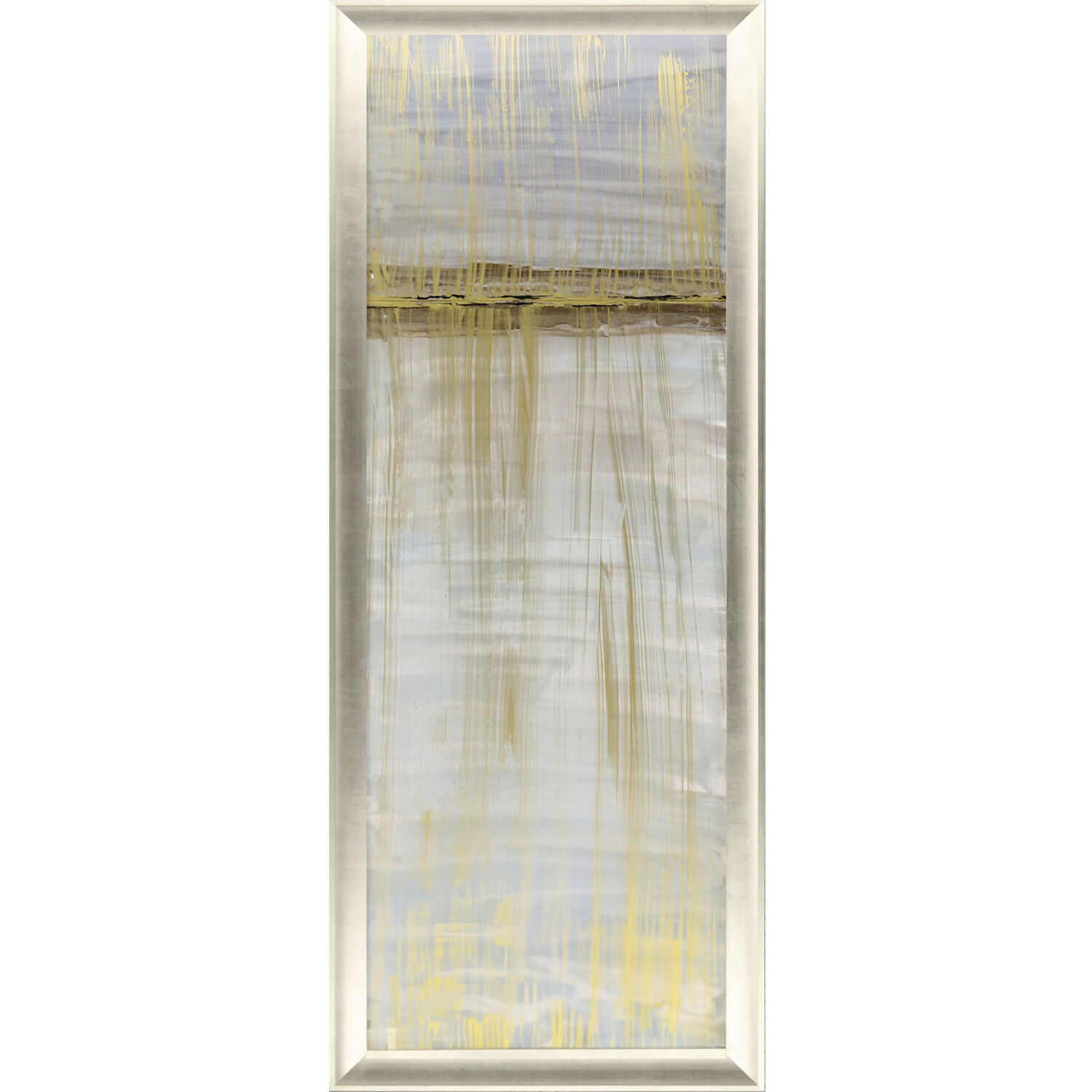 Seaside Harmony Blue and Brown and Metallic and White Framed Art, The Studio